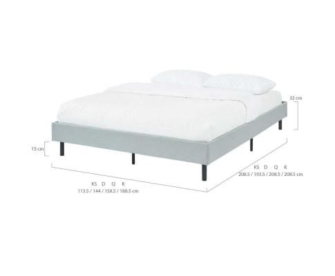 Big Bedding Australia Base Modern Minimalist Stone Grey Bed Base Frame