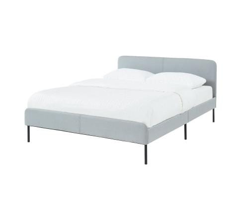 Big Bedding Australia Bedframe Modern Minimalist Stone Grey Bed frame with Curved Head board