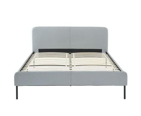 Big Bedding Australia Bedframe Modern Minimalist Stone Grey Bed frame with Curved Head board