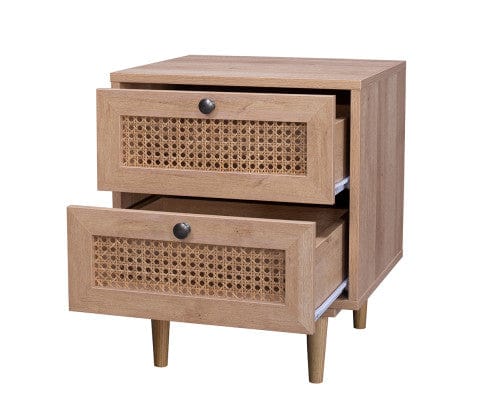 Big Bedding Australia Bedside Table Natura Rattan Bedside Table With 2 Drawers