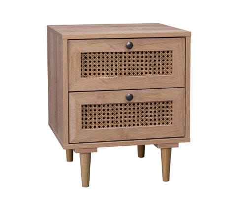 Big Bedding Australia Bedside Table Natura Rattan Bedside Table With 2 Drawers