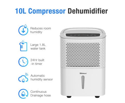Big Bedding Australia Purifier Shinco SDZ-10L Dehumidifier