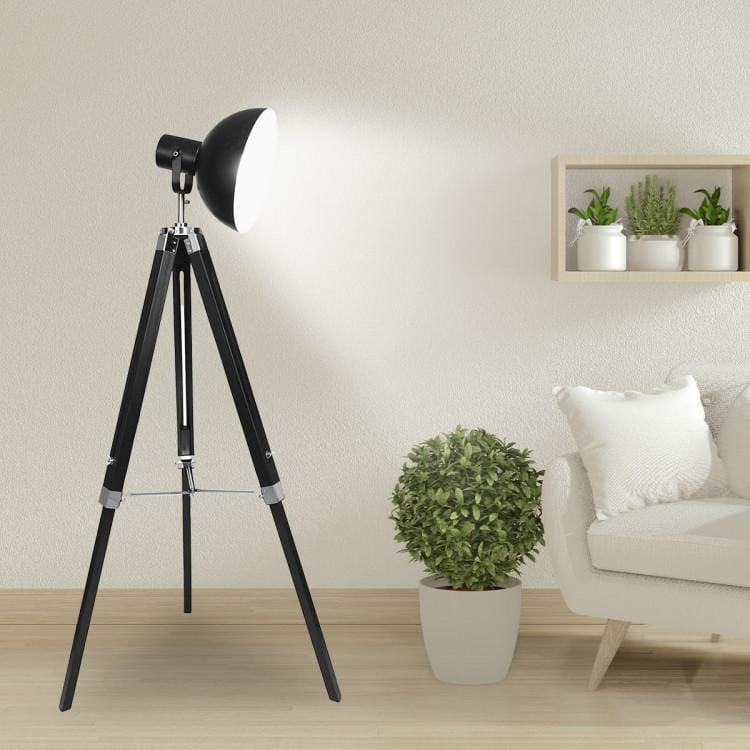 Big Bedding Australia Lamp TRIPOD FLOOR SPOT LAMP READING LIGHT ADJUSTABLE HEIGHT METAL BLACK