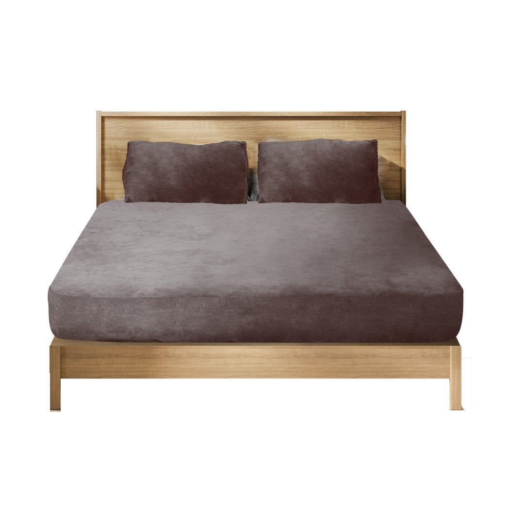 Big Bedding Australia Bed Sheets Ultra Soft Fitted Bedsheet with Pillowcase Double Size Mink