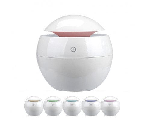 Big Bedding Australia Diffuser Ultrasonic USB Diffuser with 10 Aroma Oils Humidifier LED Light 130ml - White