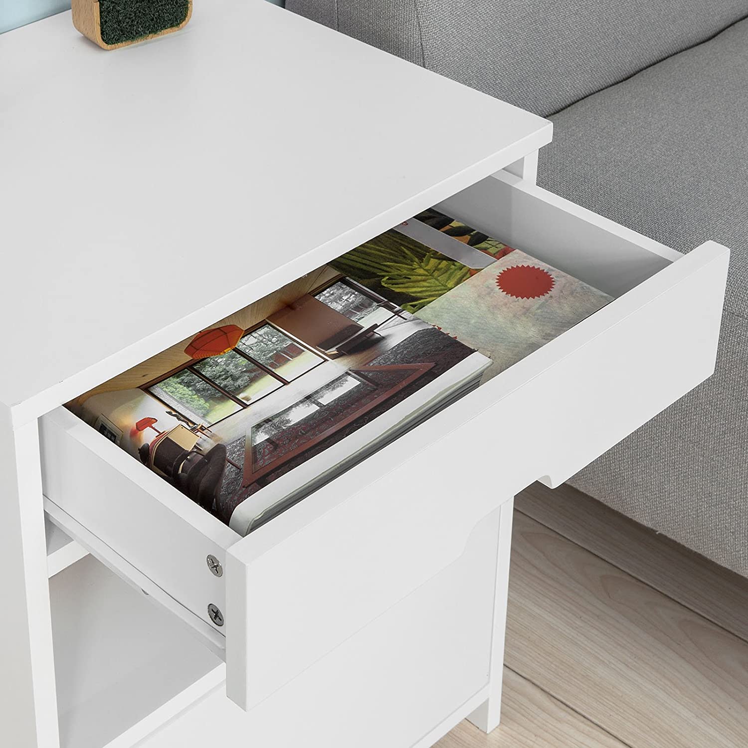 Big Bedding Australia Bedside Table White Bedside Table with 2 Drawers