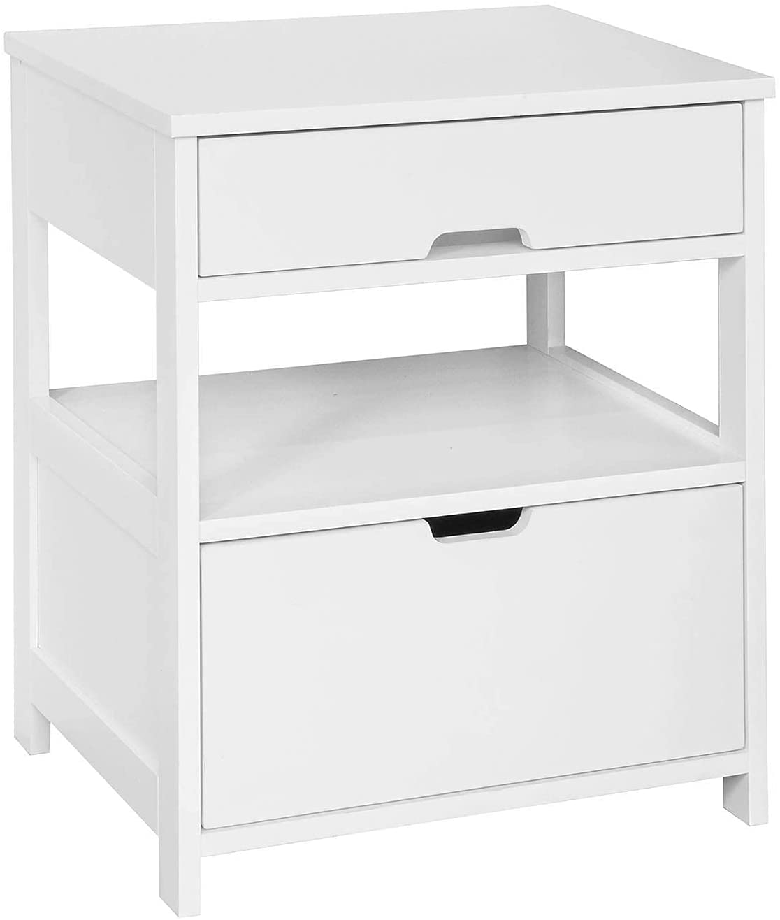 Big Bedding Australia Bedside Table White Bedside Table with 2 Drawers