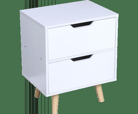 Big Bedding Australia Bedside Table Wooden Bedside Table 2 Drawers Cabinet Storage Night Stand