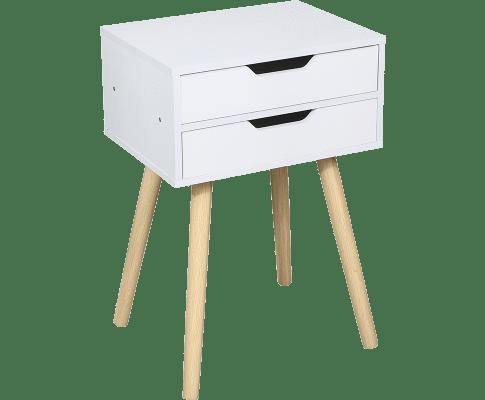 Big Bedding Australia Bedside Table Wooden Bedside Table 2 Drawers Cabinet Storage Tall Night Stand