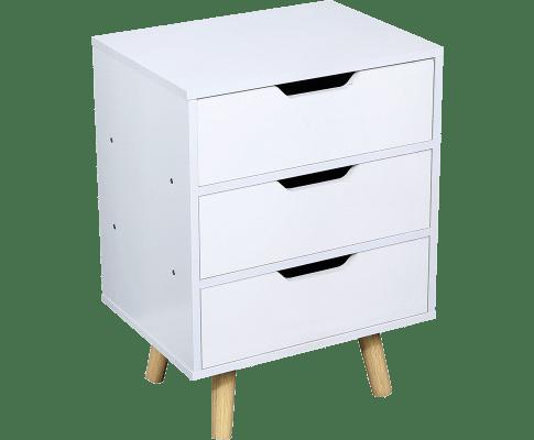 Big Bedding Australia Bedside Table Wooden Bedside Table 3 Drawers Cabinet Storage Night Stand