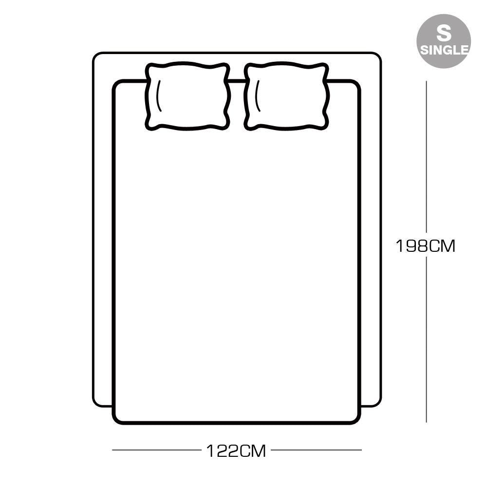 198x122cm Cotton Anti Anxiety Weighted Blanket Cover Protector Grey Dreamz