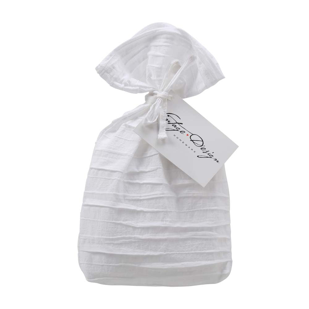 Vintage Design Malvern Cotton Quilt Cover Set - WHITE Vintage Design