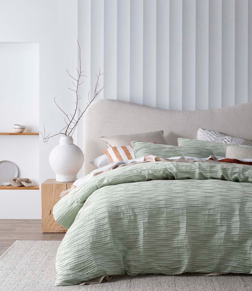 Vintage Design Malvern Cotton Quilt Cover Set - SAGE Vintage Design