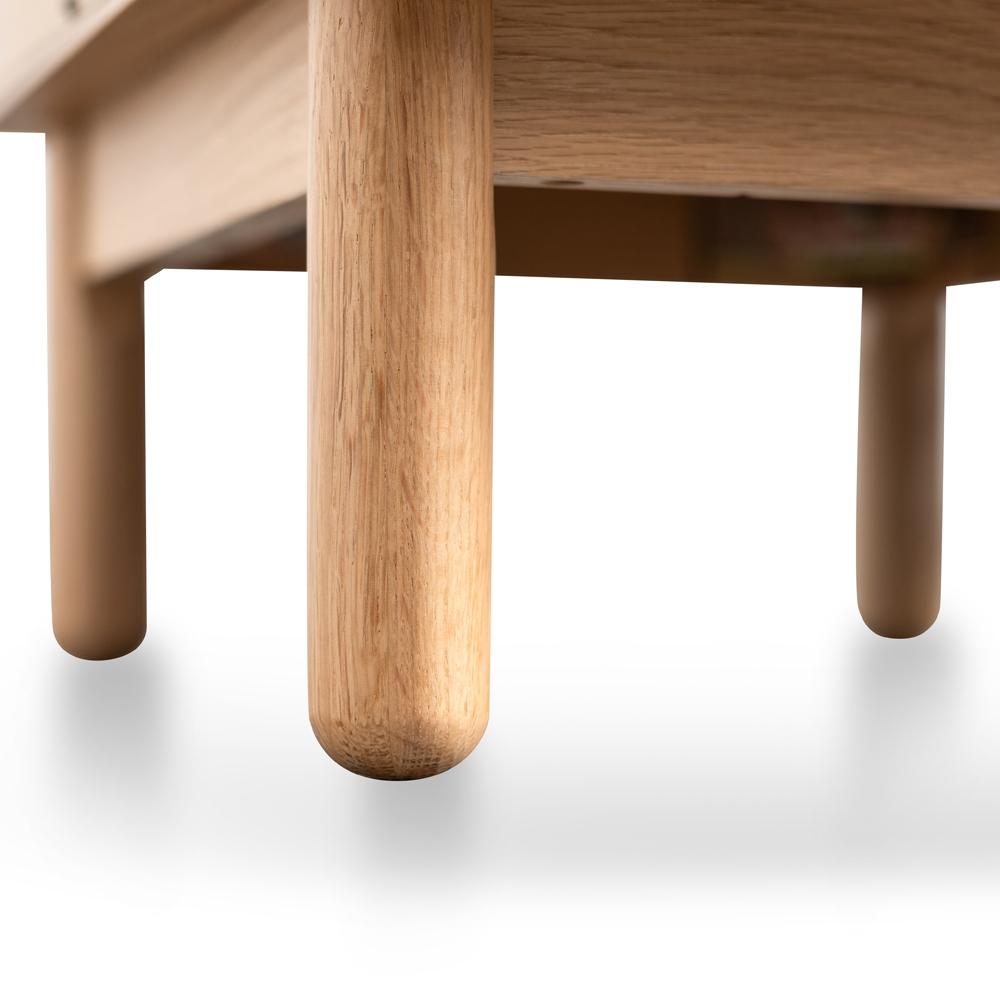 Calibre Furniture Bedside Table 2 Drawer Side Table - Oak
