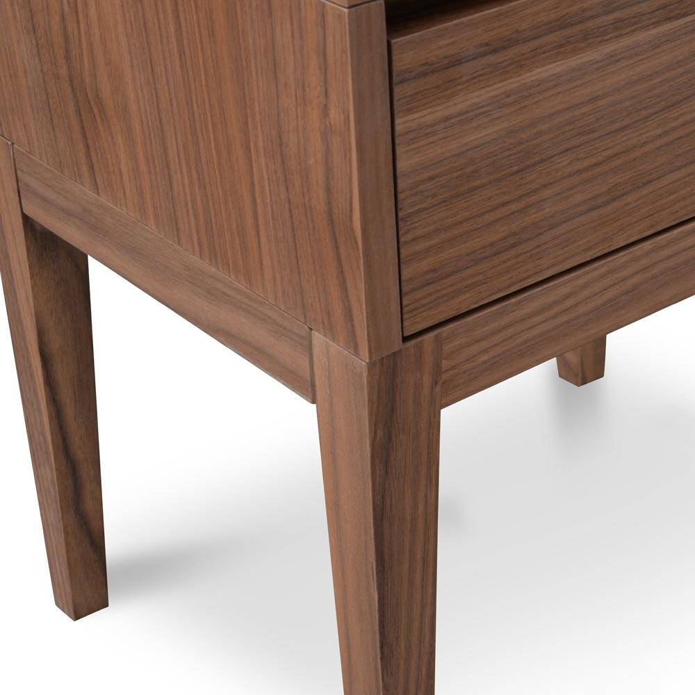 Calibre Furniture Bedside Table Bedside  Classic Table - Walnut
