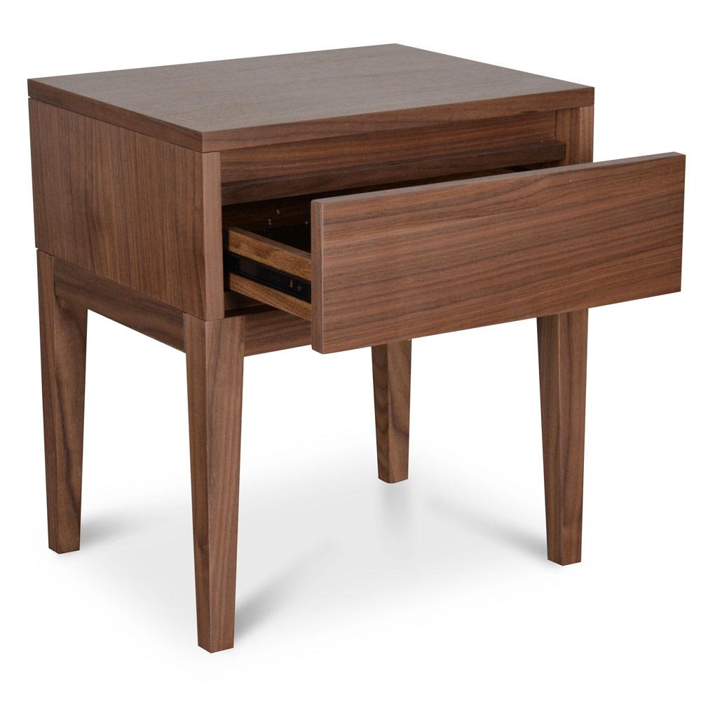 Calibre Furniture Bedside Table Bedside  Classic Table - Walnut