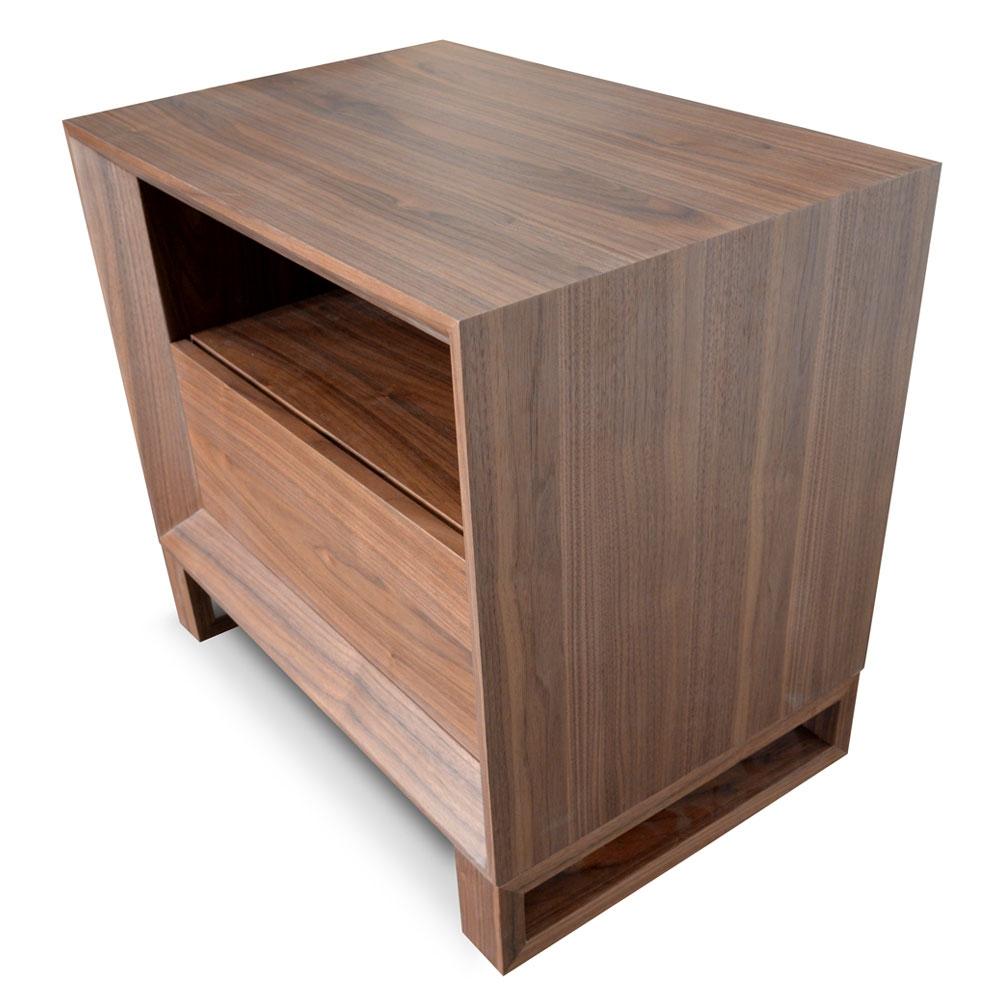 Calibre Furniture Bedside Table Bedside Table - Walnut