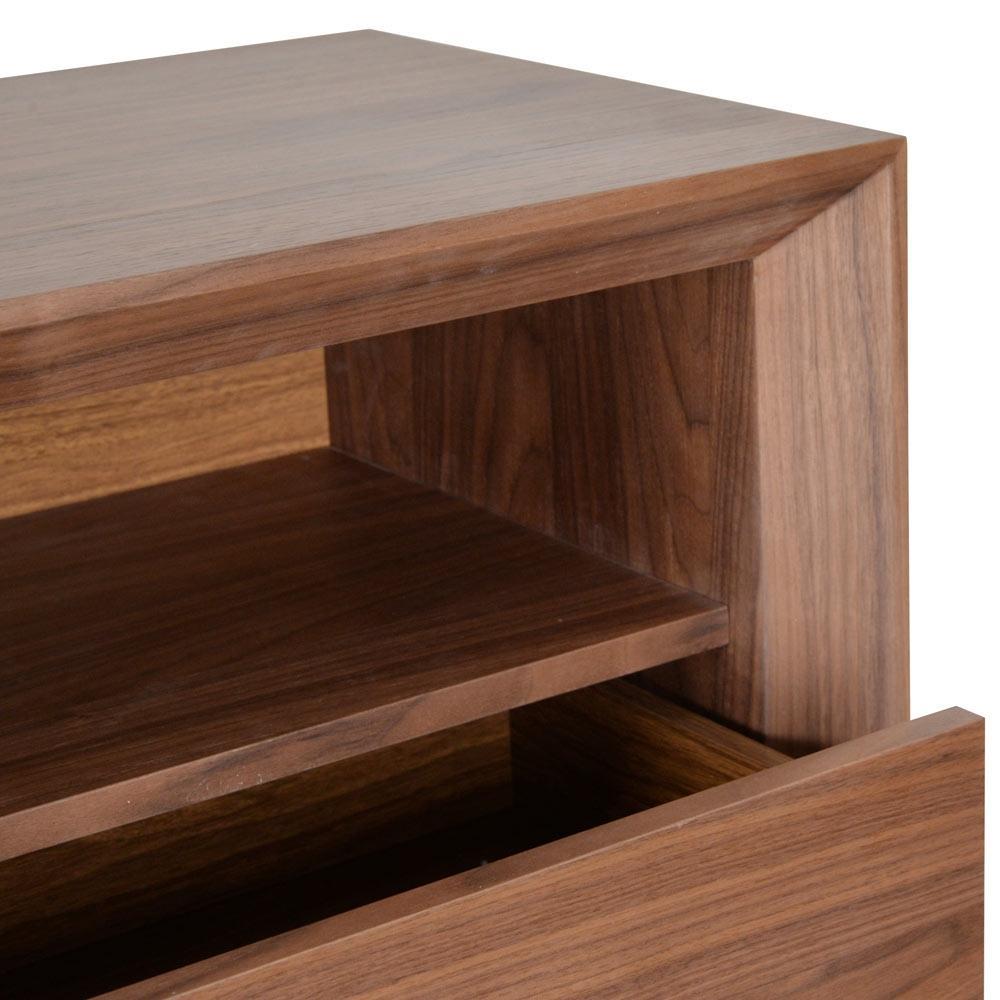 Calibre Furniture Bedside Table Bedside Table - Walnut