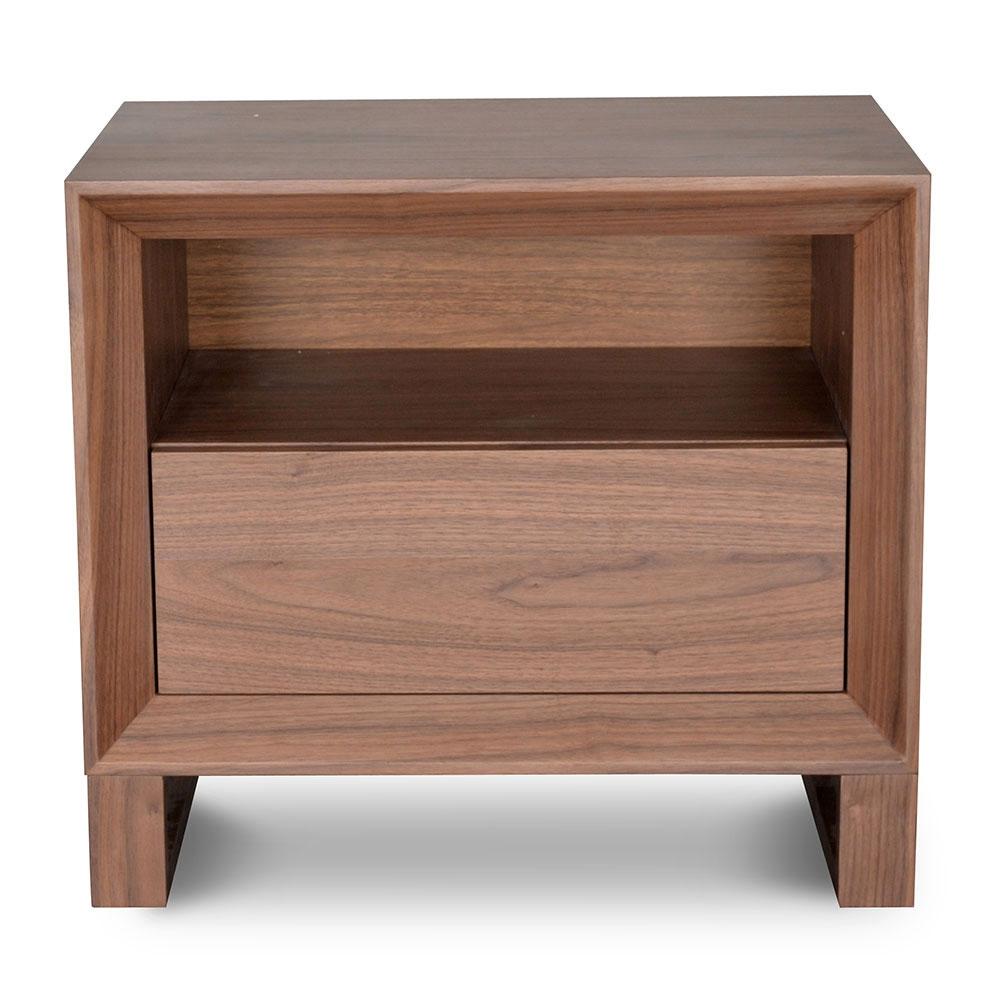Calibre Furniture Bedside Table Bedside Table - Walnut