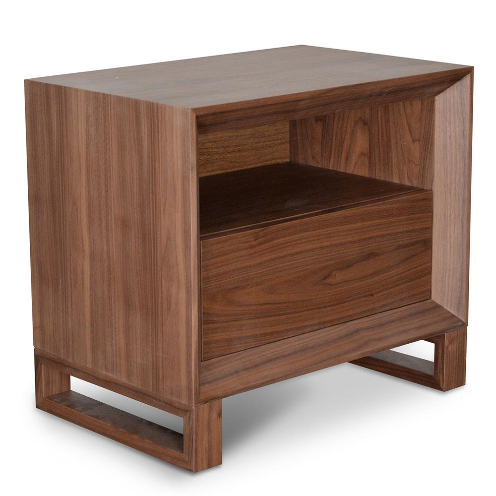 Calibre Furniture Bedside Table Bedside Table - Walnut