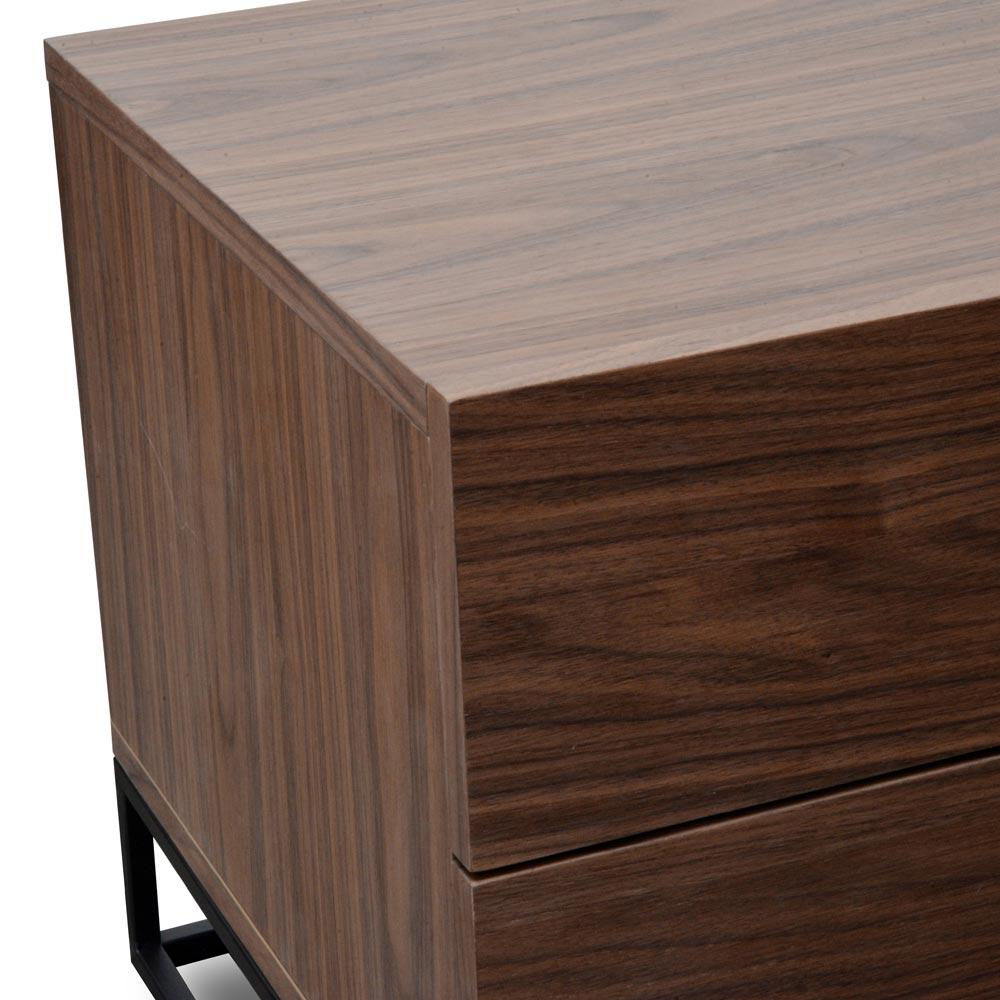 Calibre Furniture Bedside Table Bedside Table - Walnut
