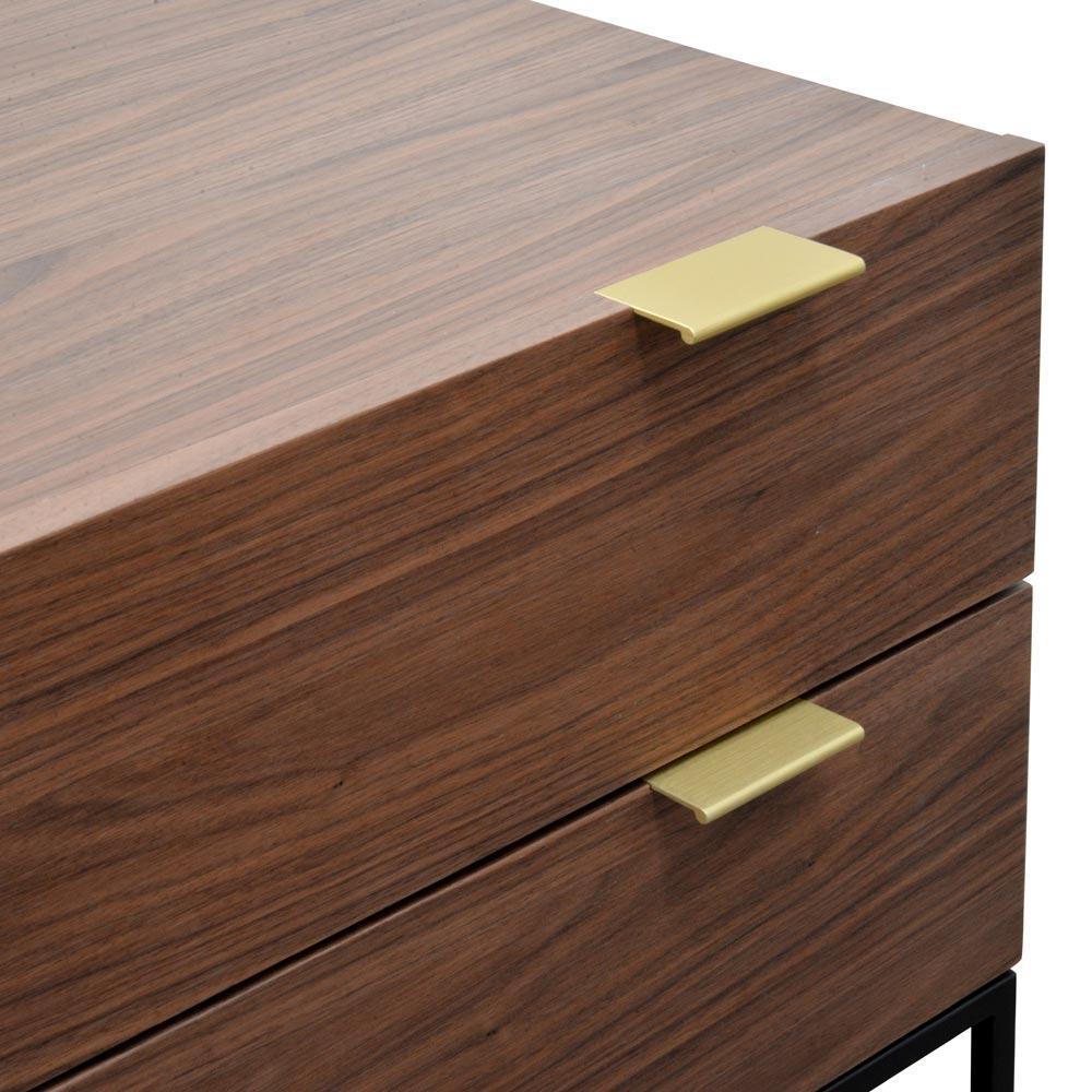 Calibre Furniture Bedside Table Bedside Table - Walnut