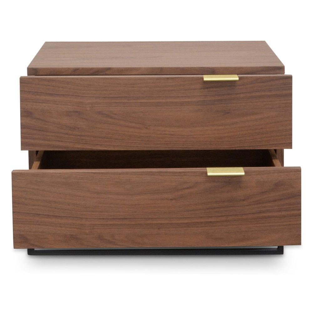 Calibre Furniture Bedside Table Bedside Table - Walnut