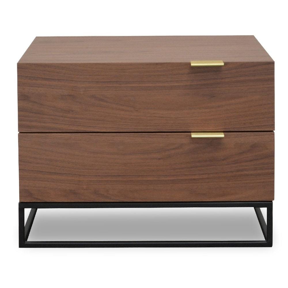 Calibre Furniture Bedside Table Bedside Table - Walnut