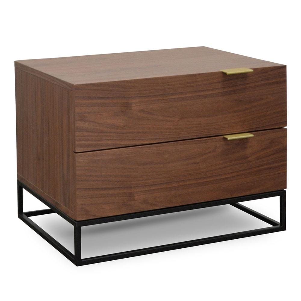 Calibre Furniture Bedside Table Bedside Table - Walnut