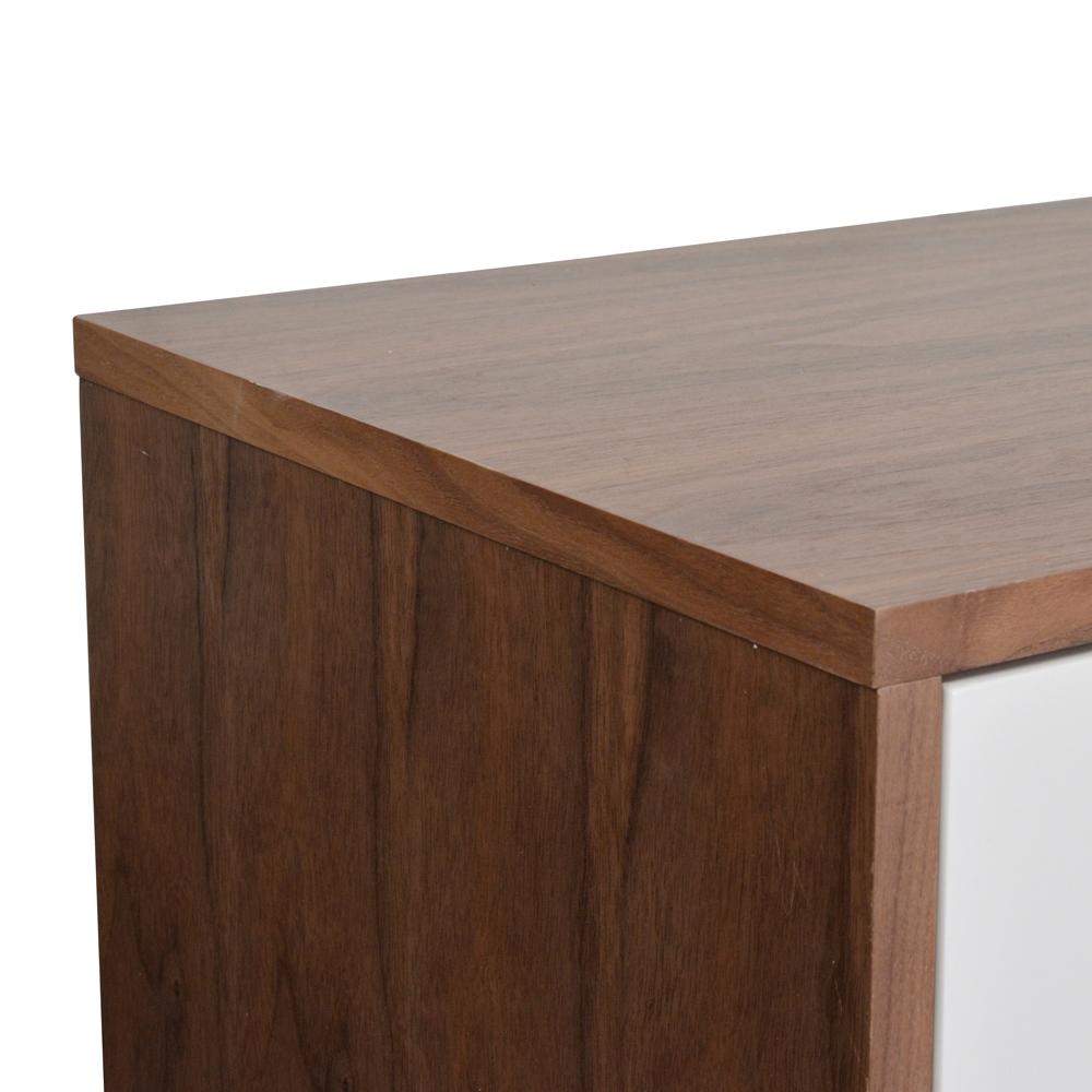 Calibre Furniture Bedside Table Bedside Table - Walnut & White