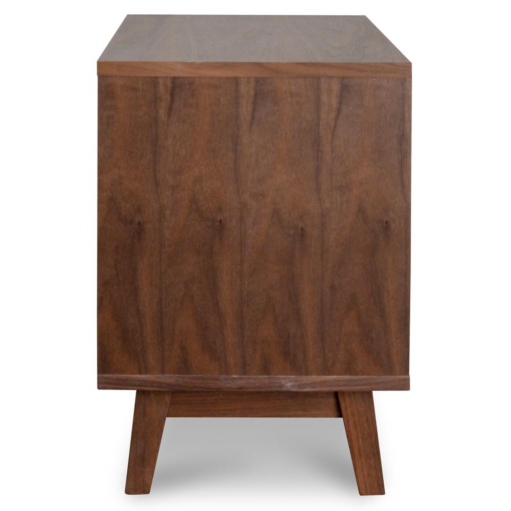Calibre Furniture Bedside Table Bedside Table - Walnut & White