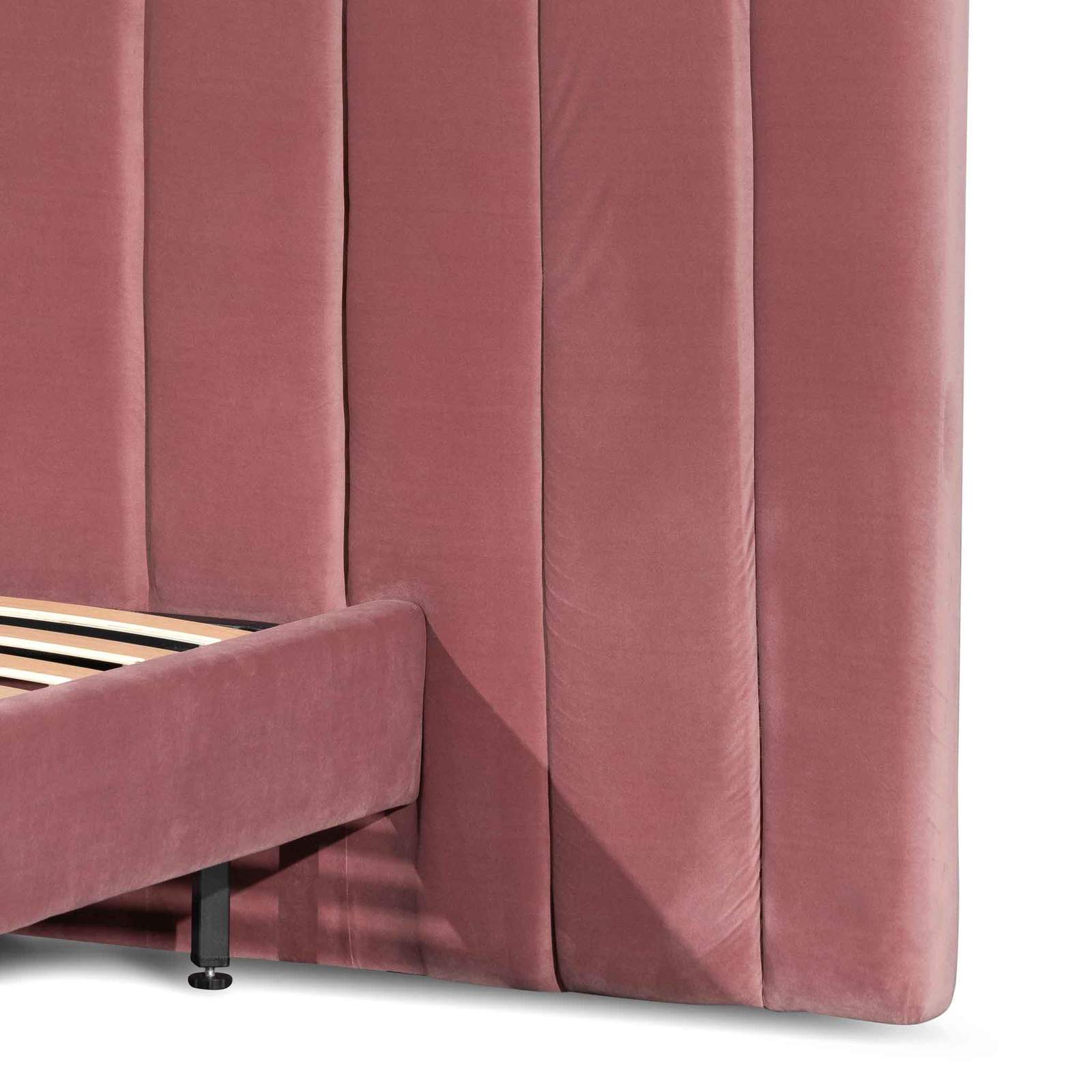 Calibre Furniture Bedframe Calibre Furniture Bed Frame - Blush Peach Velvet