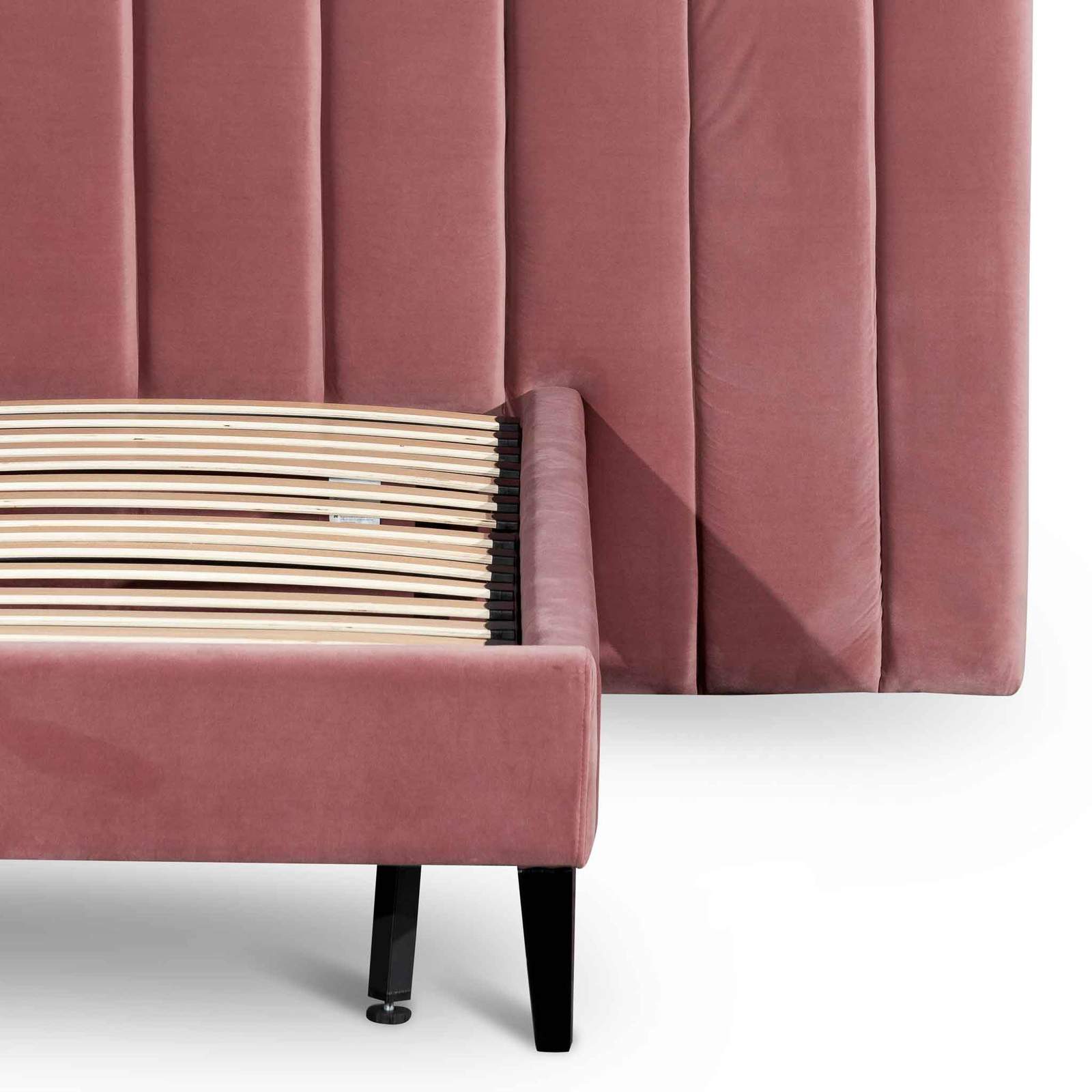Calibre Furniture Bedframe Calibre Furniture Bed Frame - Blush Peach Velvet
