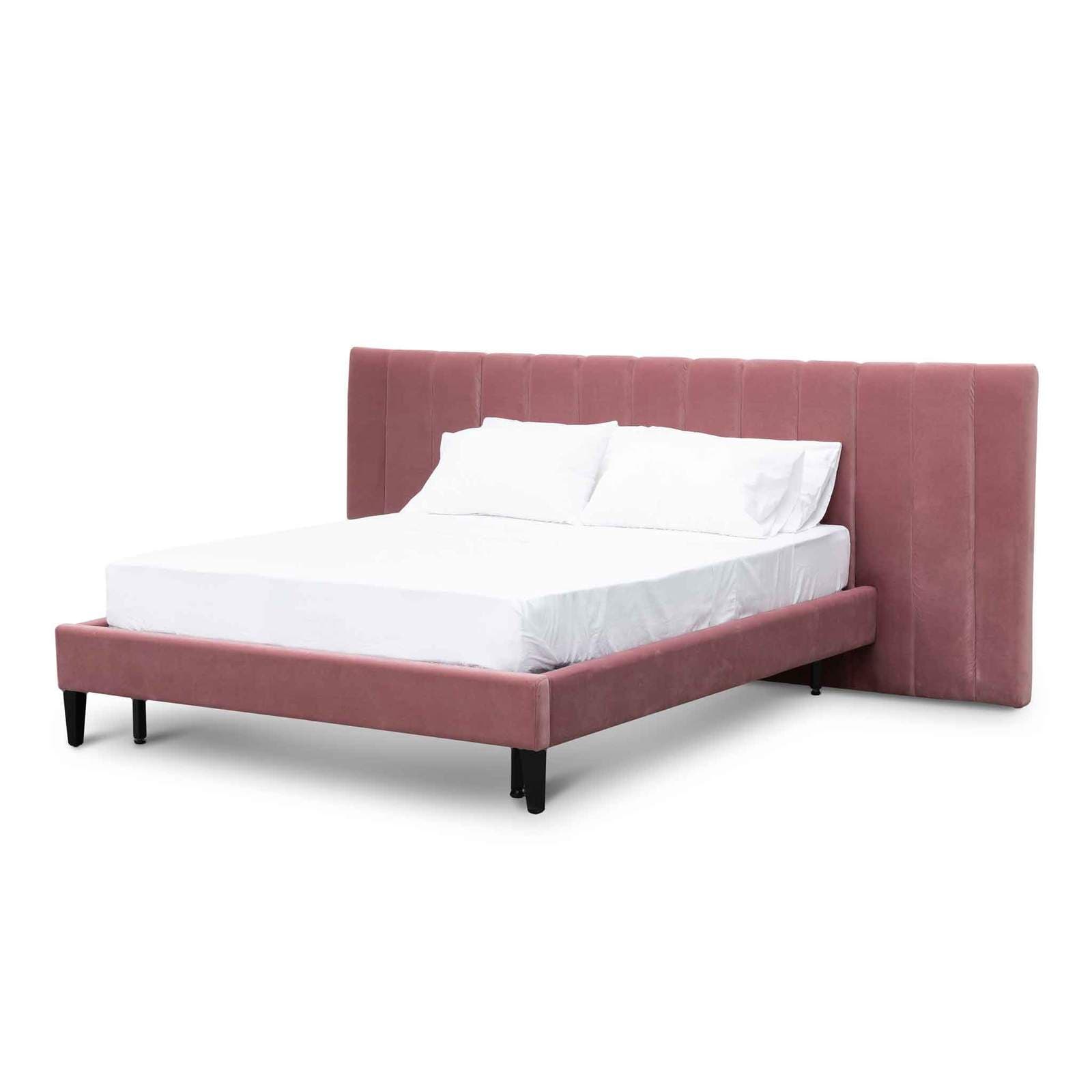 Calibre Furniture Bedframe Calibre Furniture Bed Frame - Blush Peach Velvet