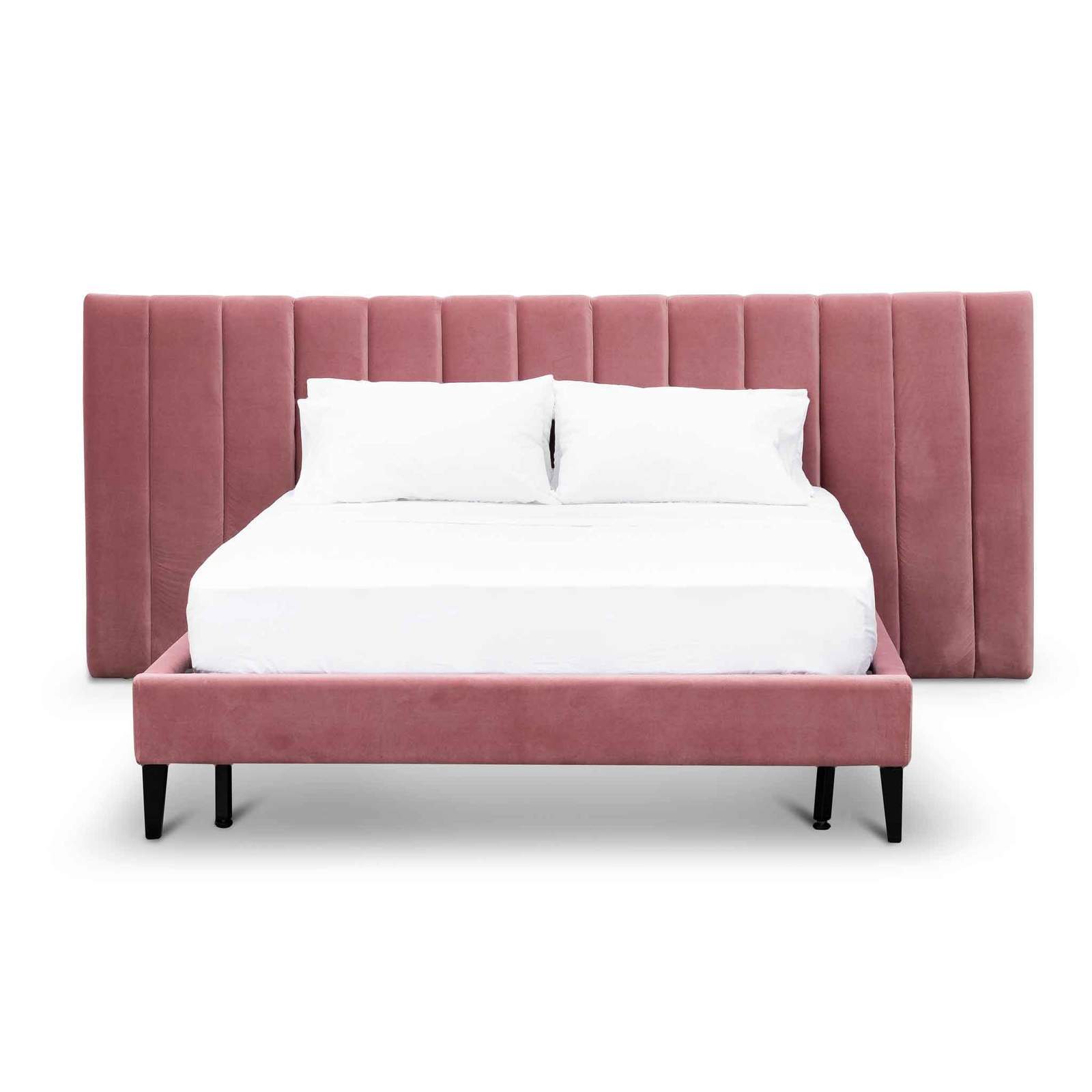 Calibre Furniture Bedframe Calibre Furniture Bed Frame - Blush Peach Velvet