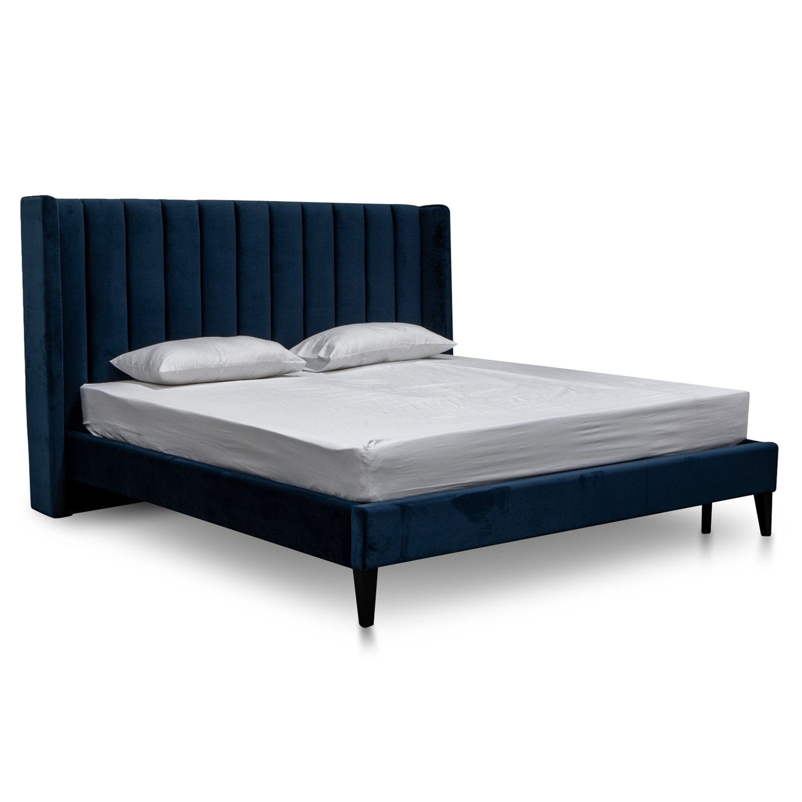 Calibre Furniture Bedframe Calibre Furniture Bed Frame - Navy Velvet