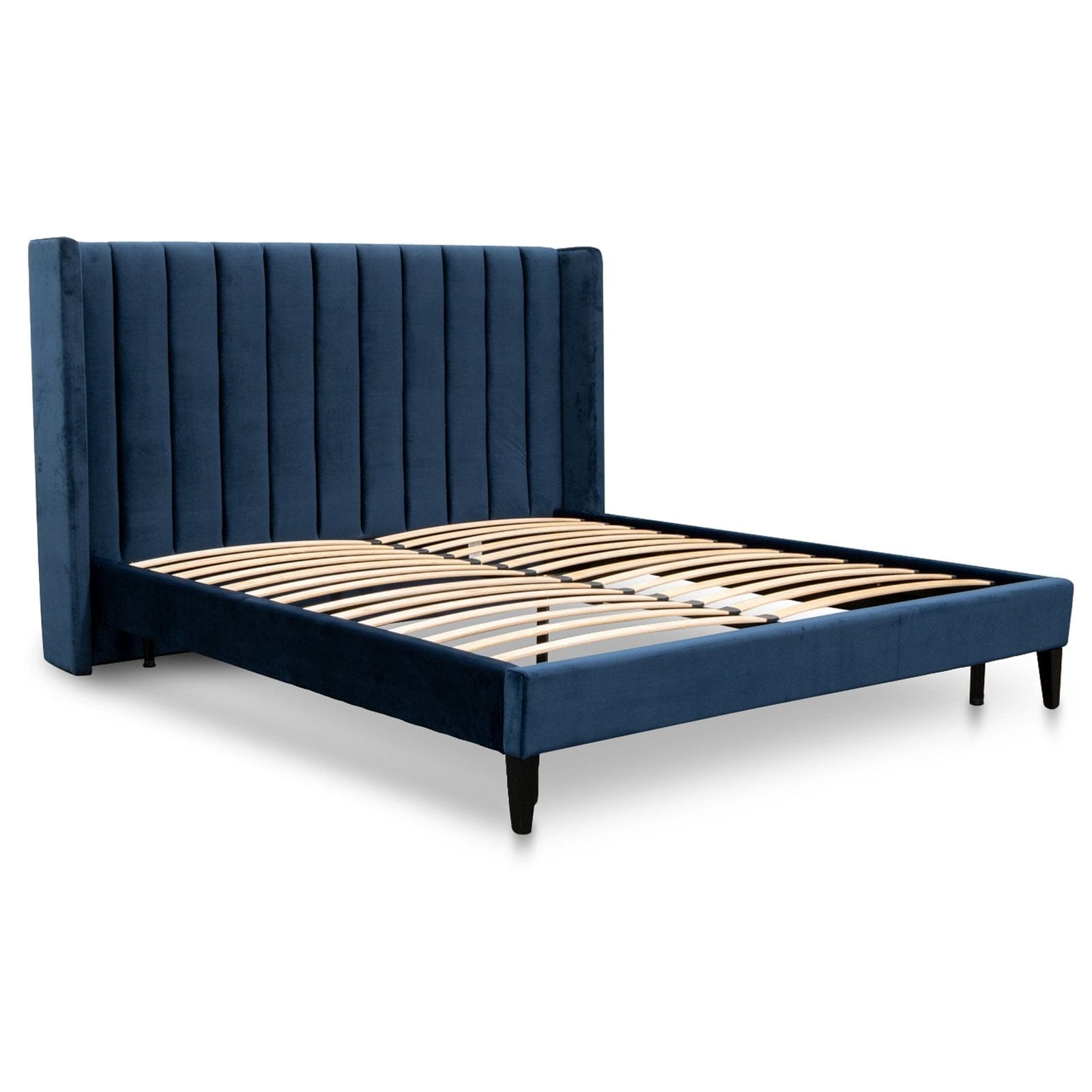 Calibre Furniture Bedframe Calibre Furniture Bed Frame - Navy Velvet