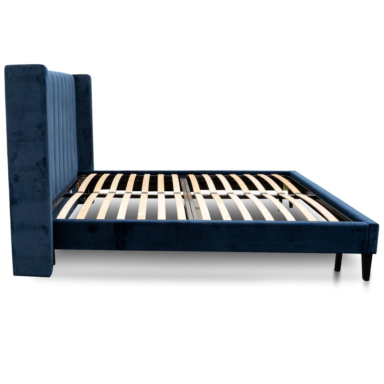 Calibre Furniture Bedframe Calibre Furniture Bed Frame - Navy Velvet