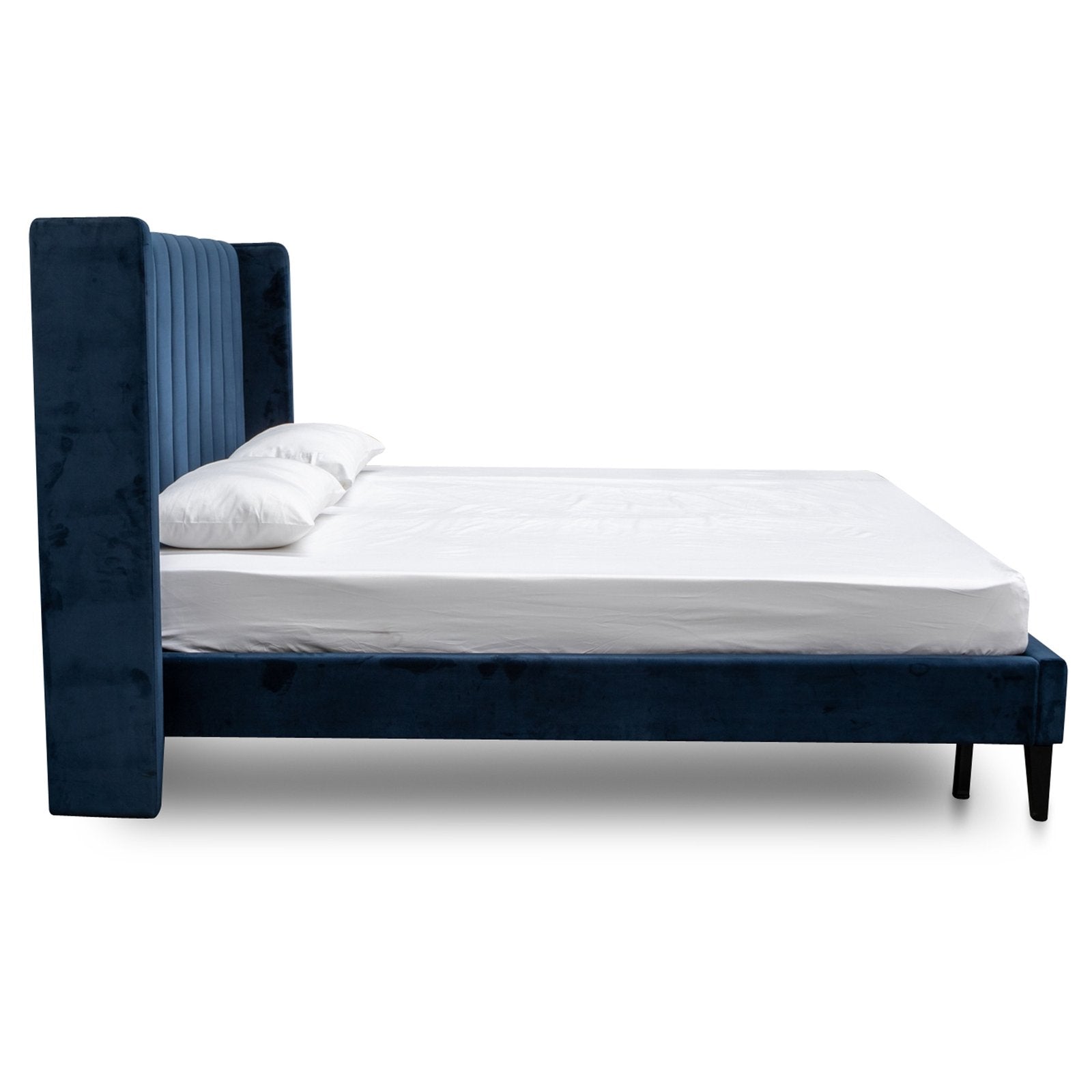 Calibre Furniture Bedframe Calibre Furniture Bed Frame - Navy Velvet