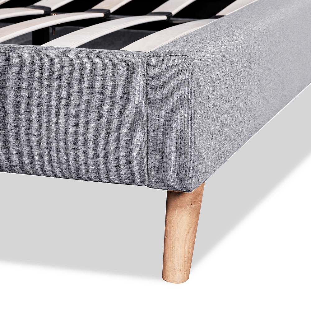 Calibre Furniture Bedframe Calibre Furniture Bed Frame-  Rhino Grey Fabric