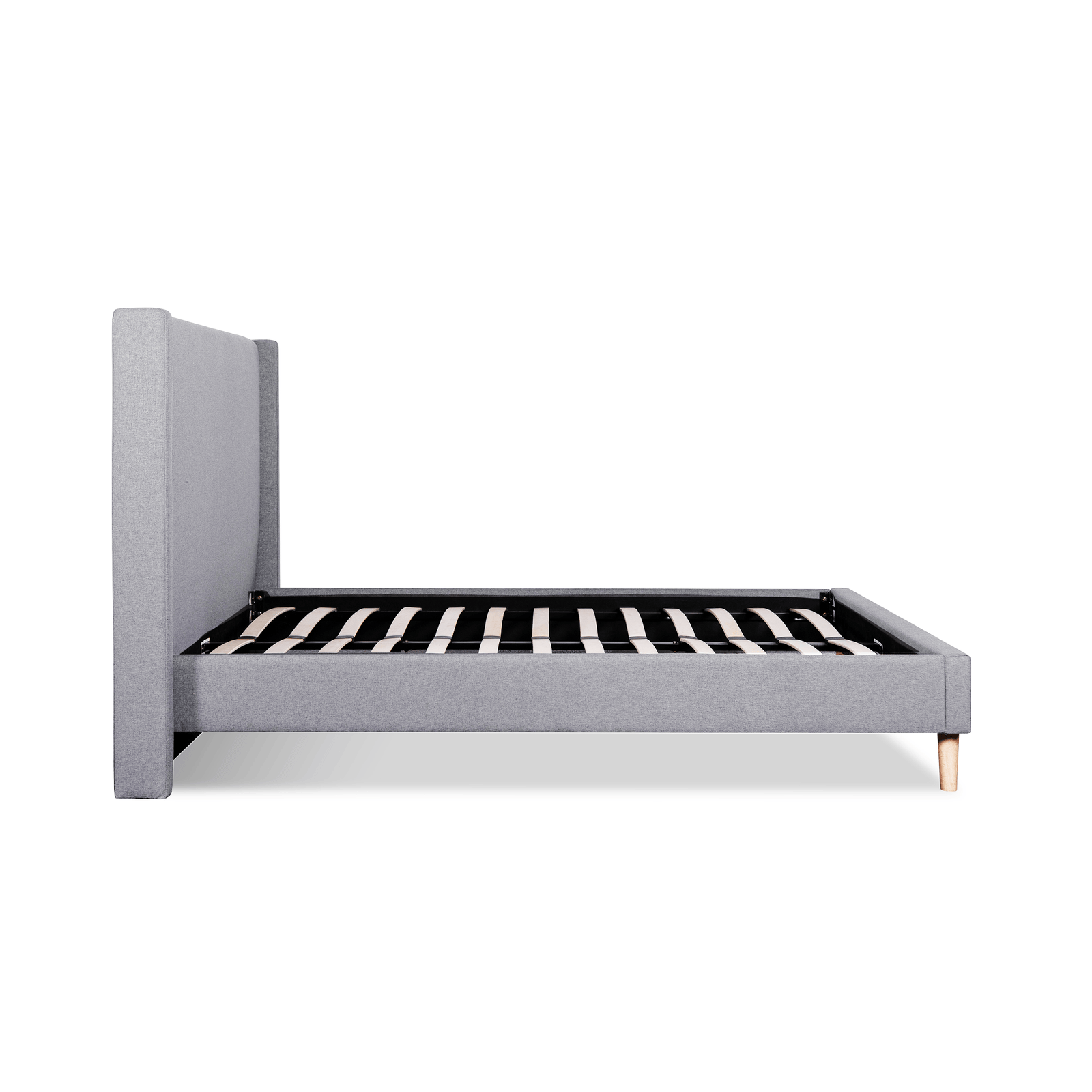 Calibre Furniture Bedframe Calibre Furniture Bed Frame-  Rhino Grey Fabric