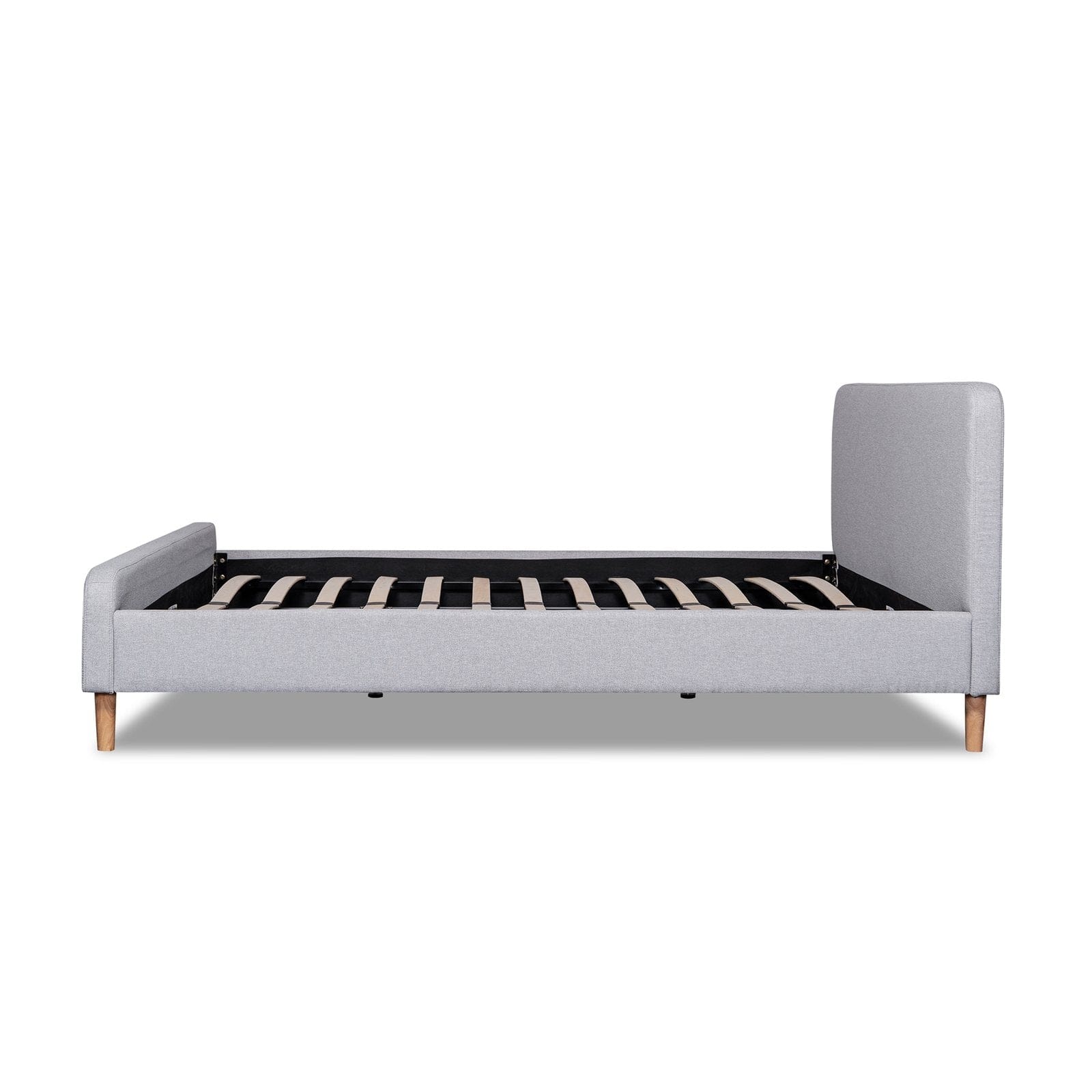 Calibre Furniture Bedframe Calibre Furniture Minimalistic Frame-  Rhino Grey Fabric