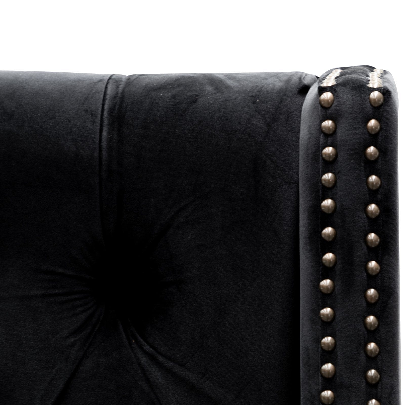 Calibre Furniture Bedframe Calibre Furniture Tuft Bed Frame - Black Velvet