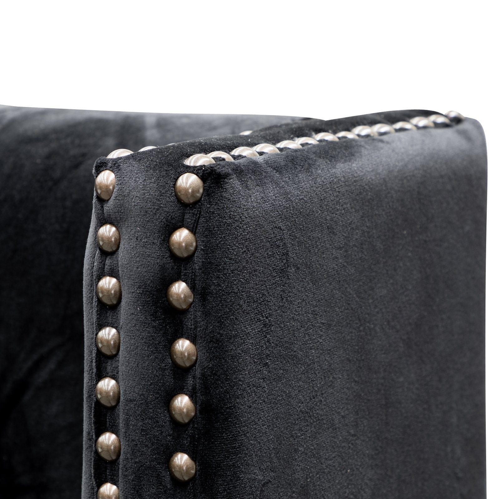 Calibre Furniture Bedframe Calibre Furniture Tuft Bed Frame - Black Velvet