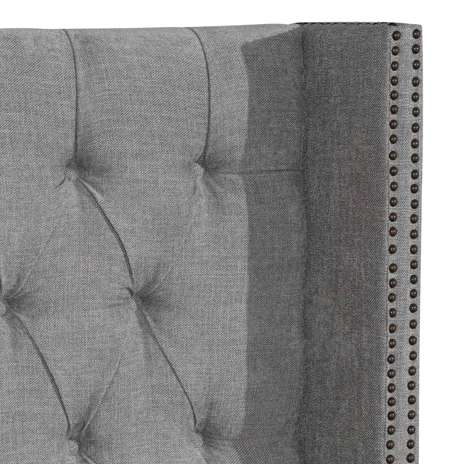 Calibre Furniture Bedframe Calibre Furniture Tuft Fabric Queen Bed - Artic Blue
