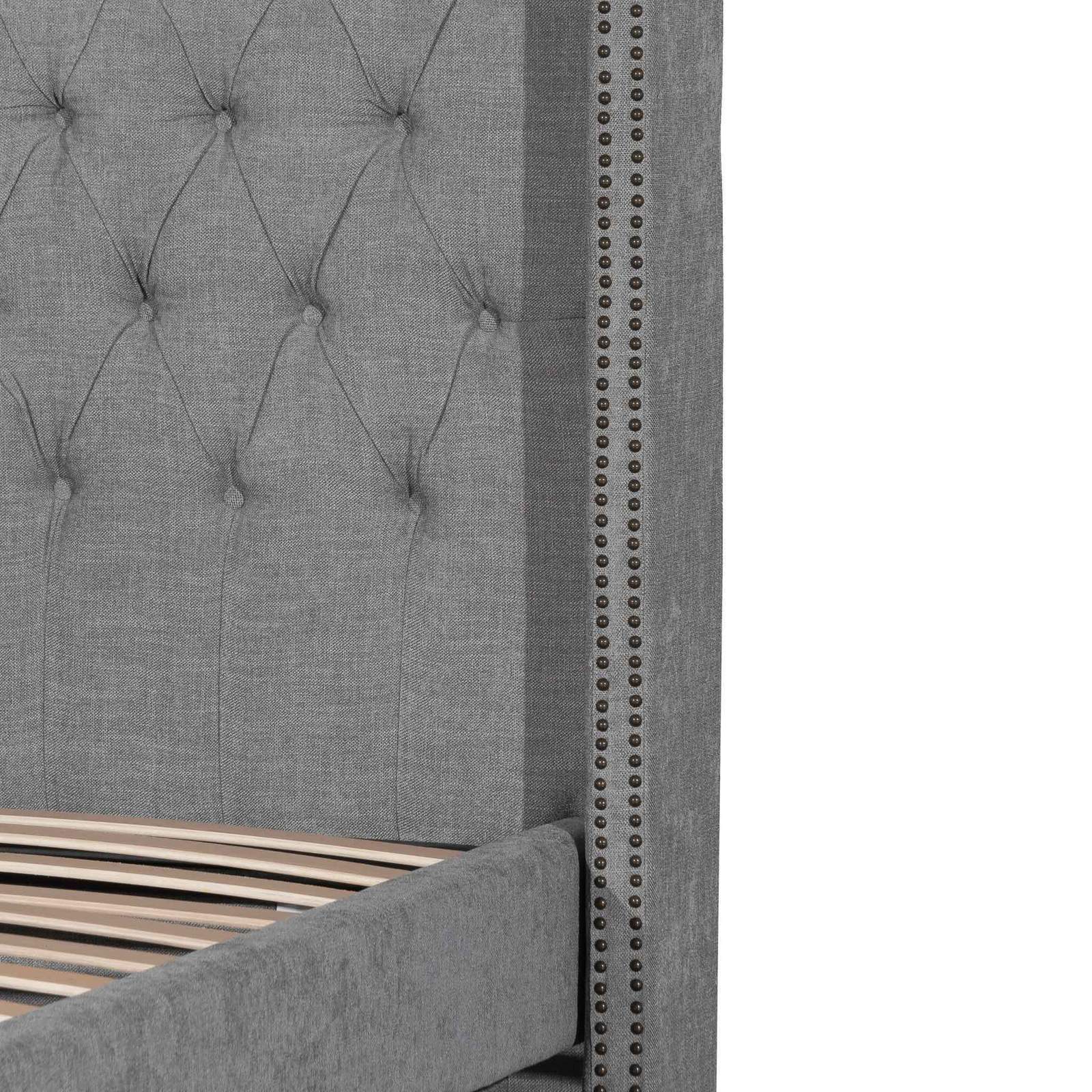 Calibre Furniture Bedframe Calibre Furniture Tuft Fabric Queen Bed - Artic Blue