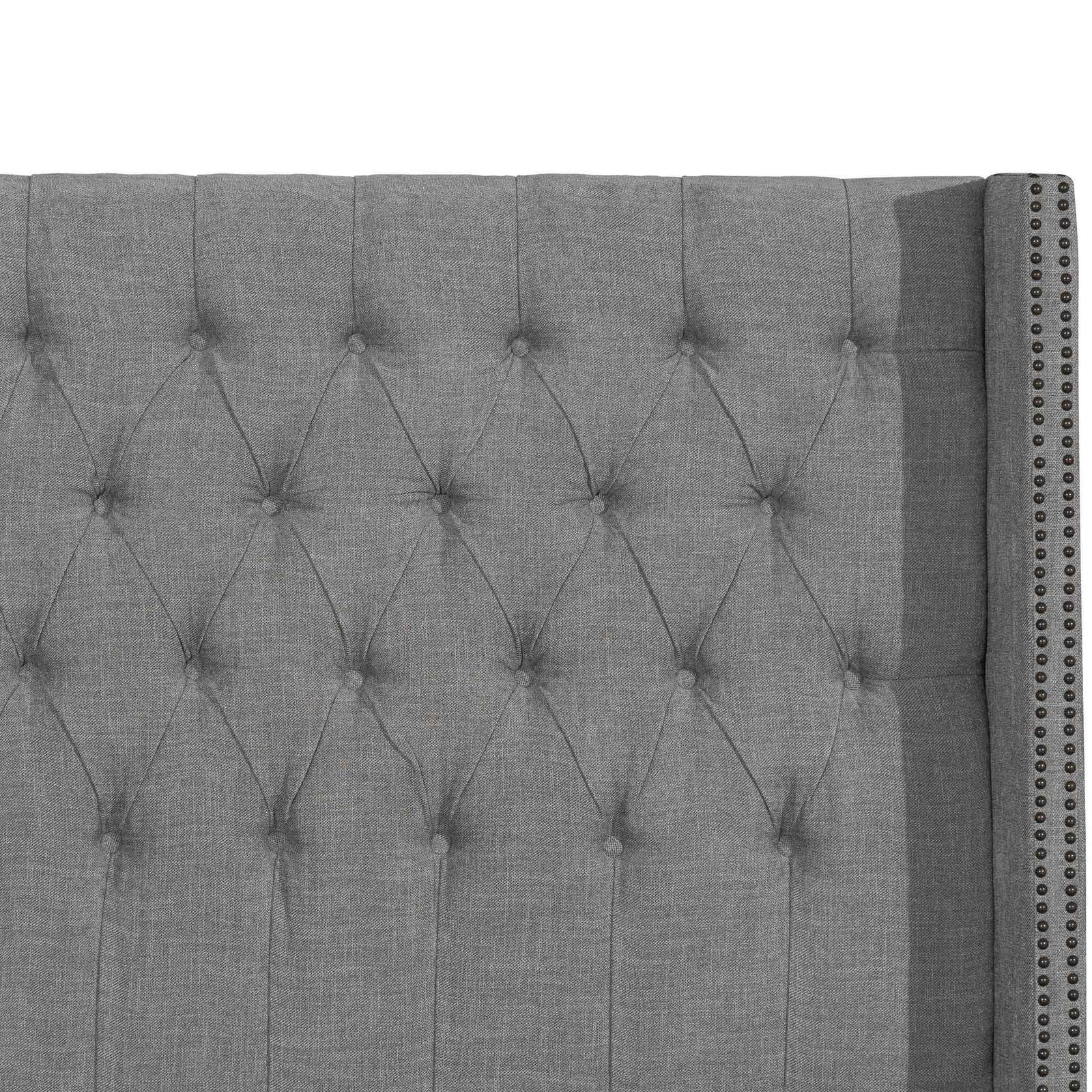 Calibre Furniture Bedframe Calibre Furniture Tuft Fabric Queen Bed - Artic Blue