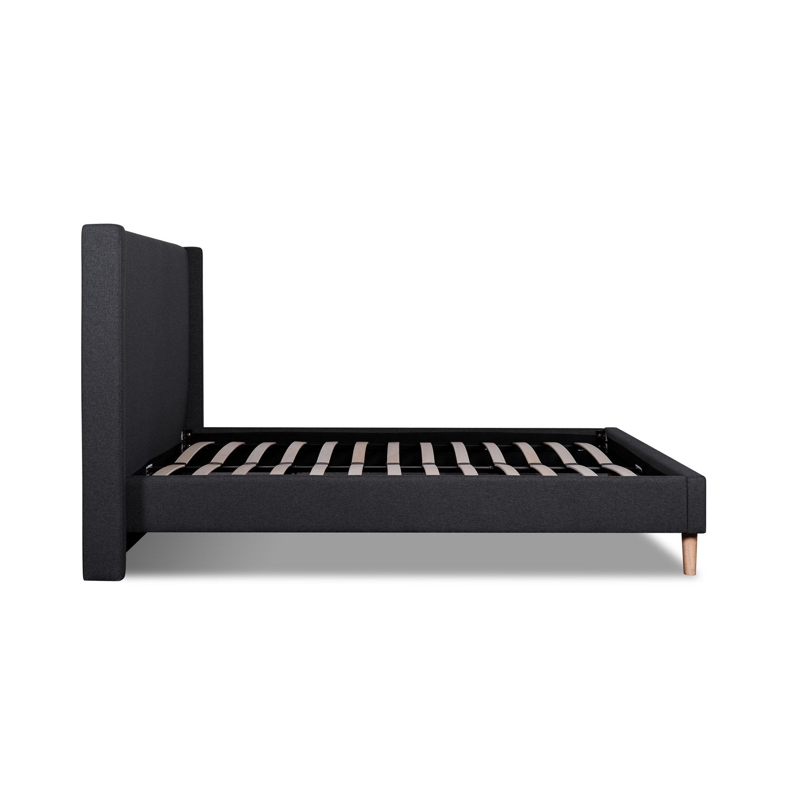 Calibre Furniture Bedframe Calibre Furniture Wing Bed frame - Fossil Grey fabric