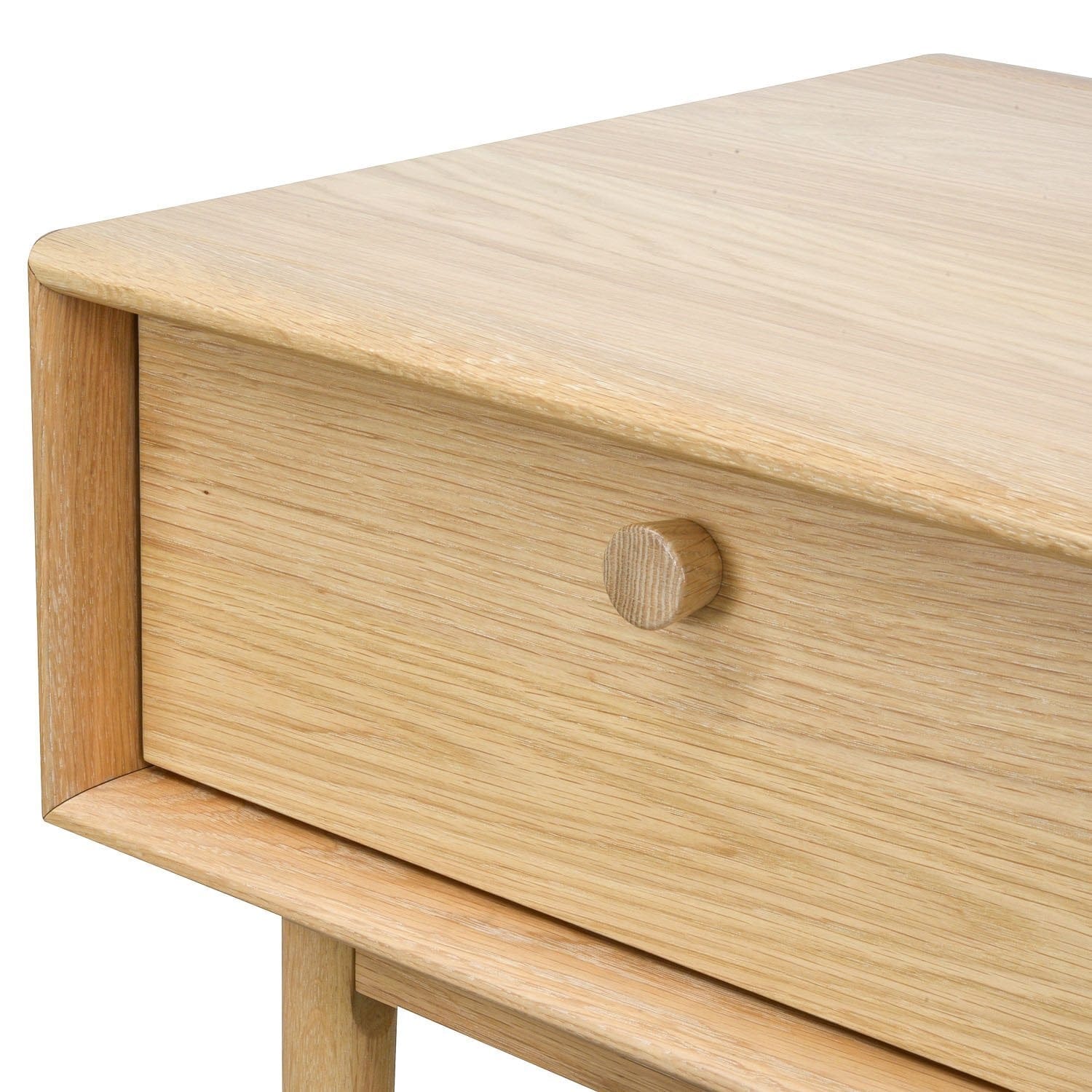 Calibre Furniture Bedside Table Lamp Side Table with Drawer - Natural