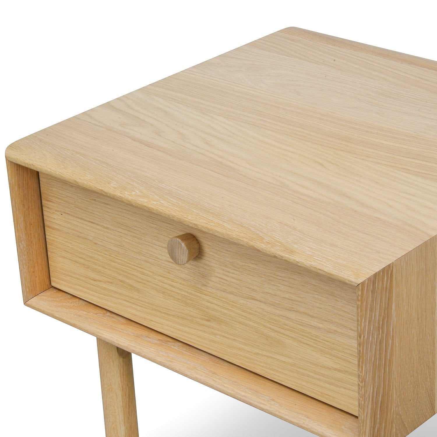 Calibre Furniture Bedside Table Lamp Side Table with Drawer - Natural